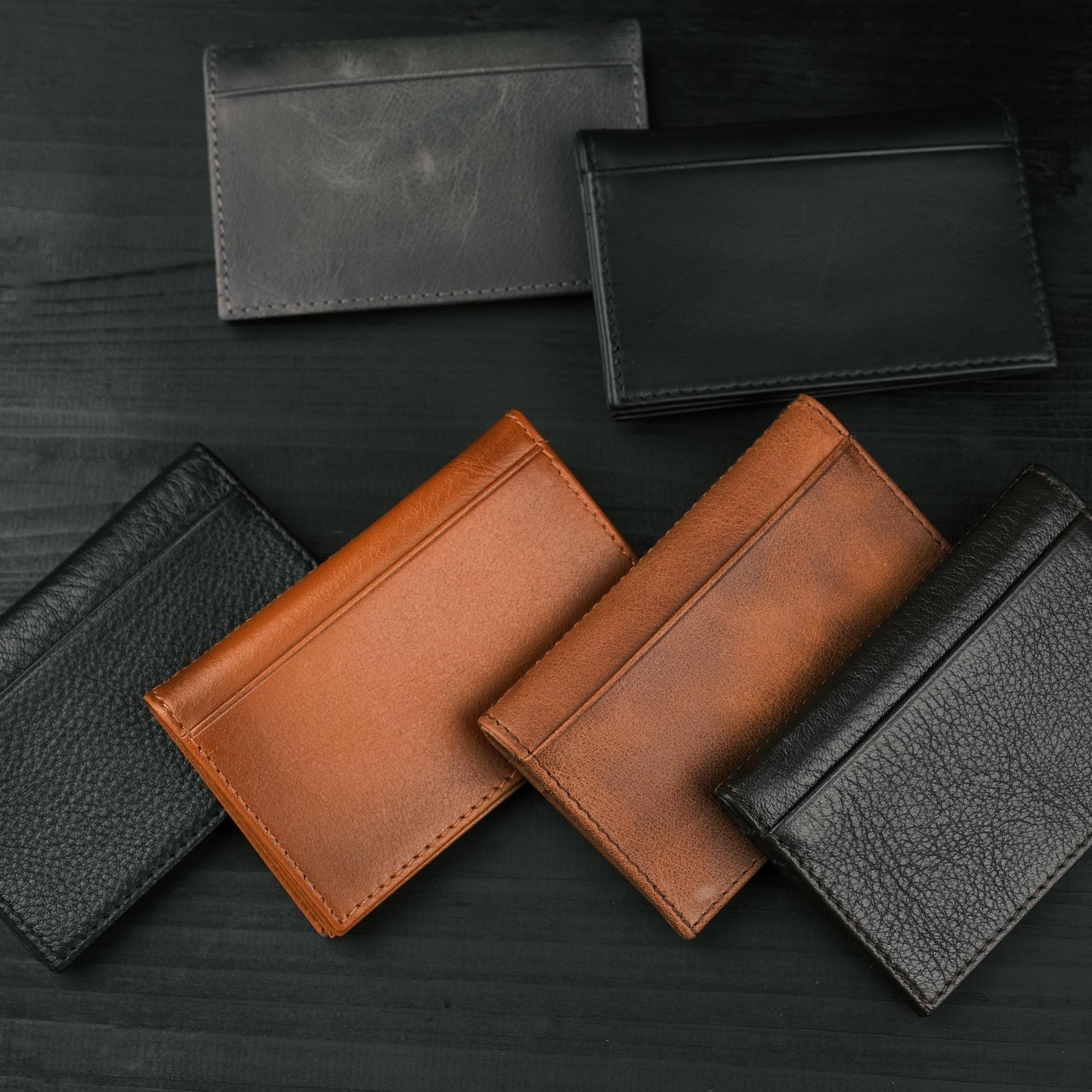Tan Card Holder Leather Wallets