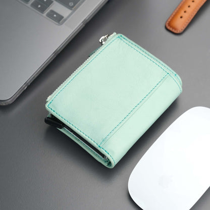 Glenrock Green Leather Pop-up Cardholder Wallet - TORONATA - color_