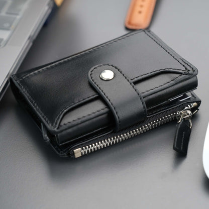 Glenrock Black Leather Pop-up Cardholder Wallet - TORONATA - color_