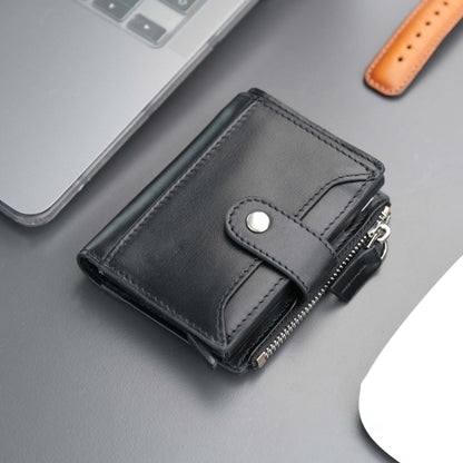 Glenrock Black Leather Pop-up Cardholder Wallet - TORONATA - color_