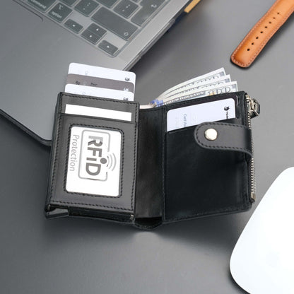 Glenrock Black Leather Pop-up Cardholder Wallet - TORONATA - color_