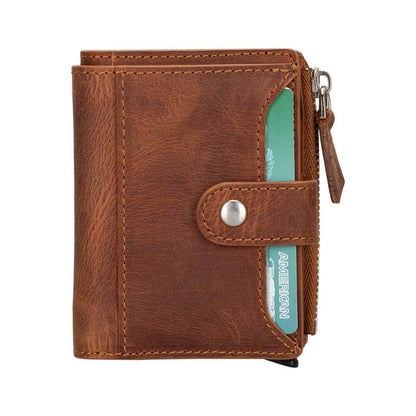 glenrock genuine cowhide leather pop up card holder wallet - toronata - 