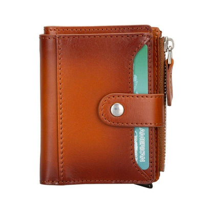 glenrock genuine cowhide leather pop up card holder wallet - toronata - 