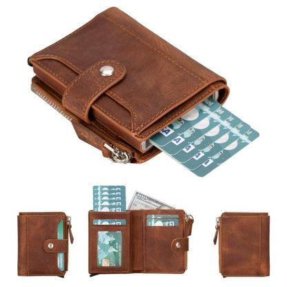 glenrock genuine cowhide leather pop up card holder wallet - toronata - 