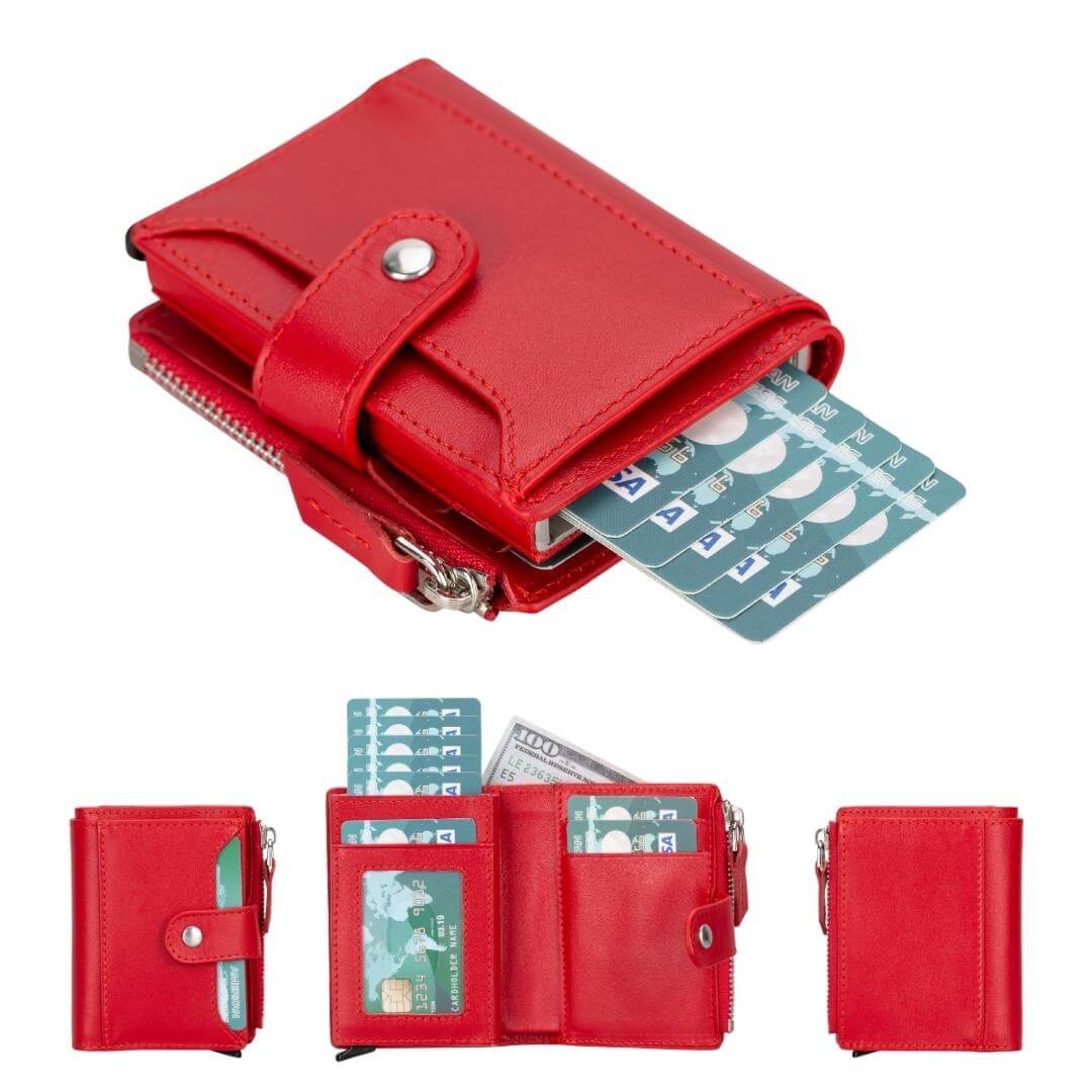 Genuine Leather Card Holder Office Purpose Credit Debit & Atm Card Holder,  RFID Card Protection Cash