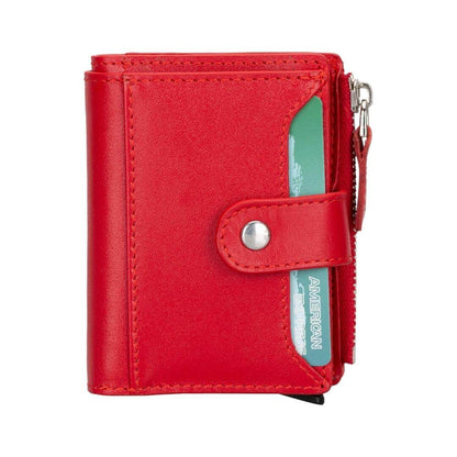 glenrock genuine cowhide leather pop up card holder wallet - toronata - 