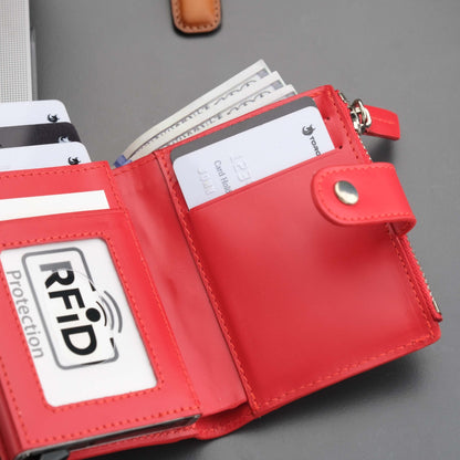 Glenrock Red Leather Pop-up Cardholder Wallet - TORONATA - color_