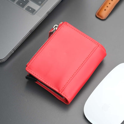 Glenrock Red Leather Pop-up Cardholder Wallet - TORONATA - color_