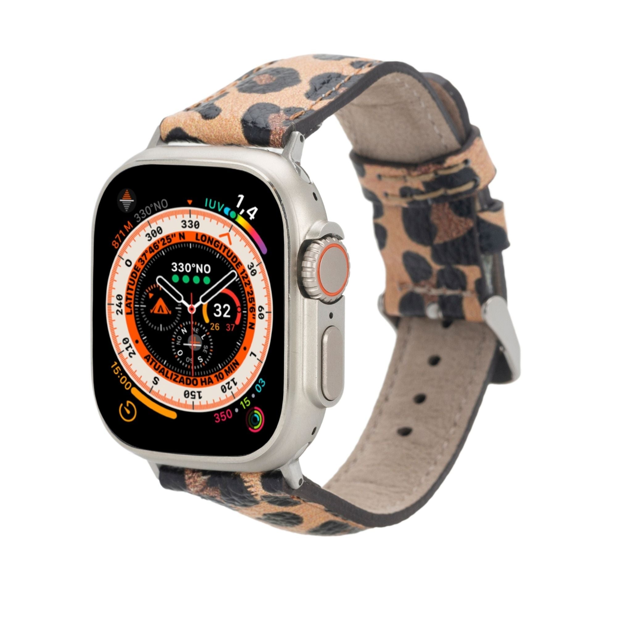 Leopard leather best sale apple watch band