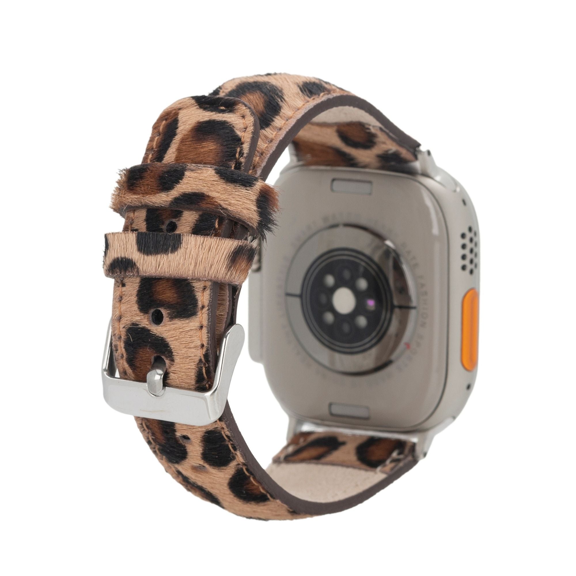 Leather leopard apple watch on sale band