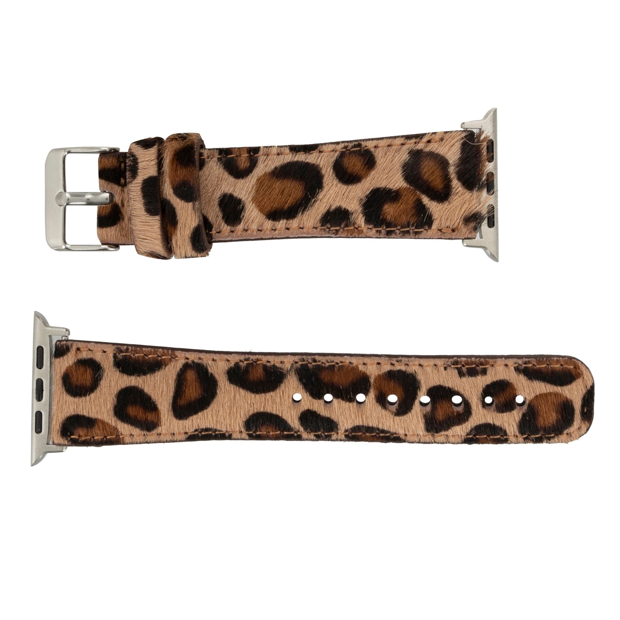 L 42/44/45 Lux Silver outlet Leopard Leather Knot Band