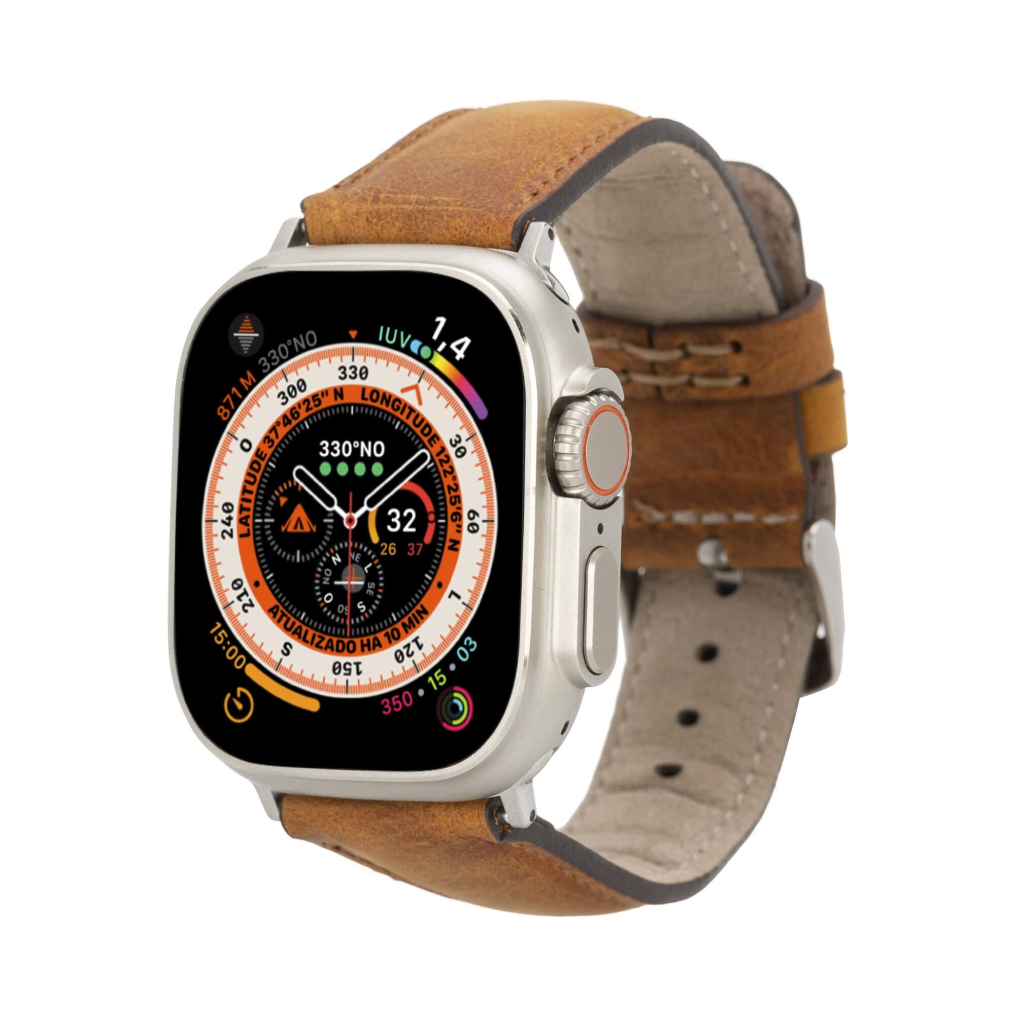 Unique Leather Double Straps Band for Apple Watch 9 8 7 6 SE, Apple Watch  Band Women, Apple Watch Strap, Apple Watch Bracelet, Watch Armband 