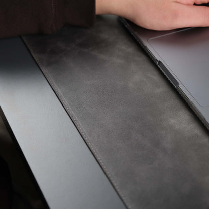 Jersey Grey Leather Desk Pad for Office and Home - TORONATA - color_