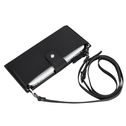 kaycee leather women's cell phone wallet with strap - toronata - 