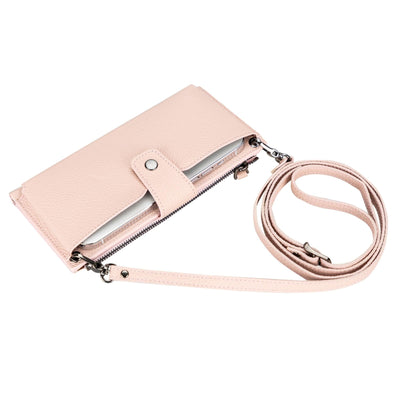 kaycee leather women's cell phone wallet with strap - toronata - 