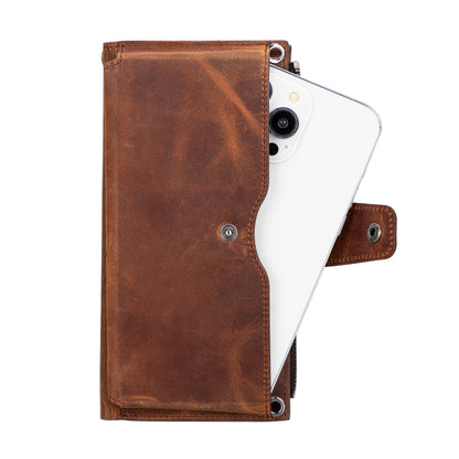 kaycee leather women's cell phone wallet with strap - toronata - 