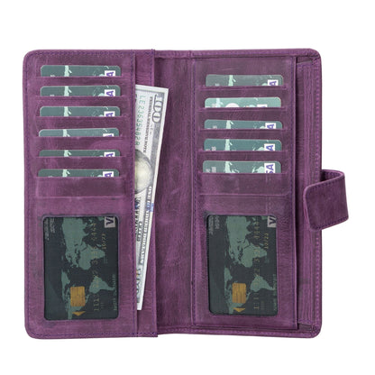 lander leather phone wallet and multiple card holder for women - toronata - 