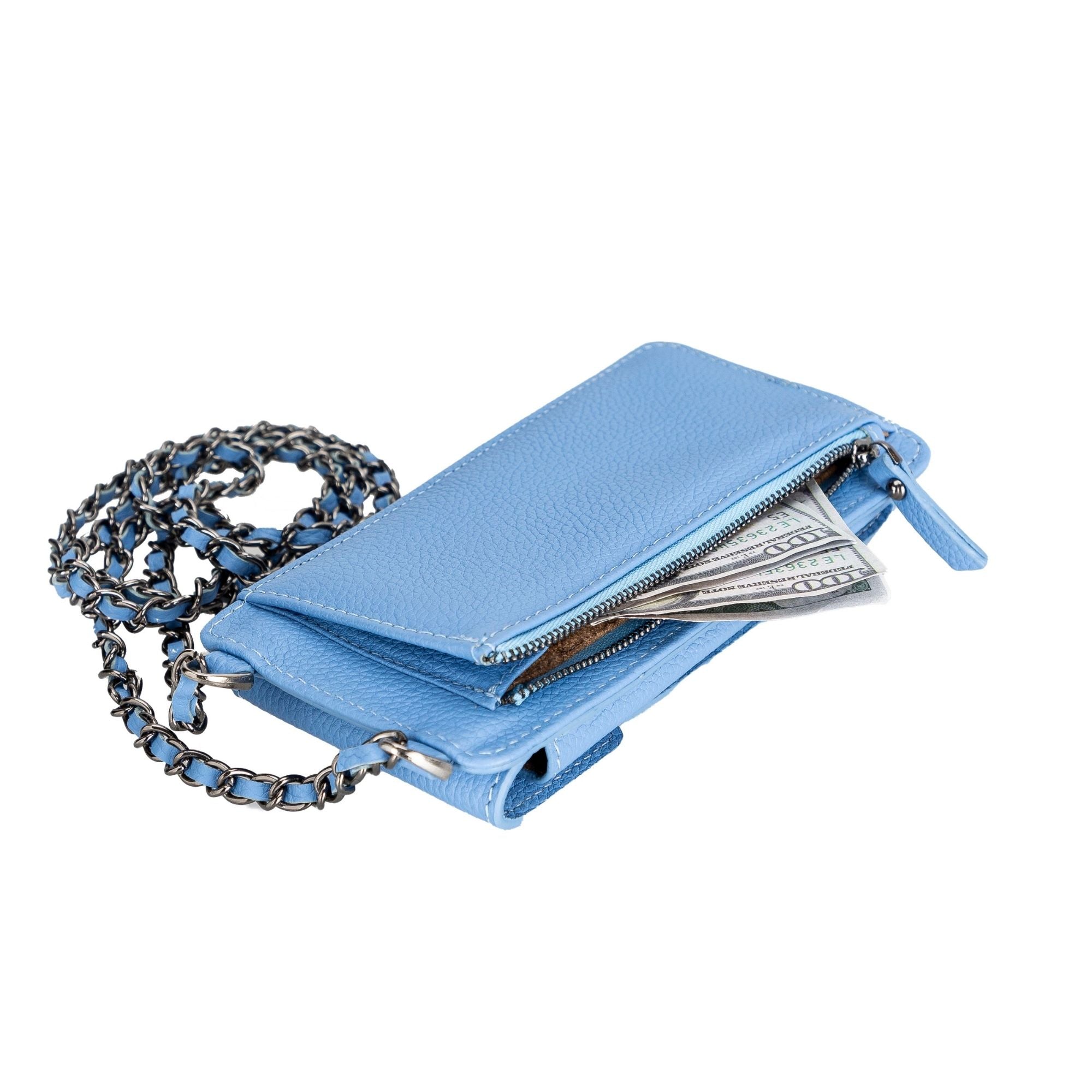 Lovell Crossbody Leather Phone Wallet, Supports up to 6.9