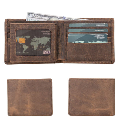 lusk slim bifold design handcrafted men's genuine leather wallet - toronata - 