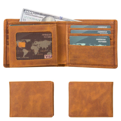 lusk slim bifold design handcrafted men's genuine leather wallet - toronata - 