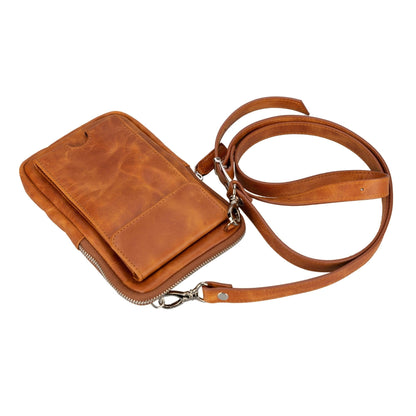 niagara leather crossbody phone bag for men - toronata - 