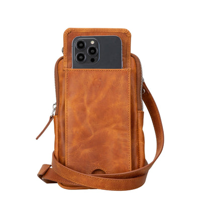 niagara leather crossbody phone bag for men - toronata - 