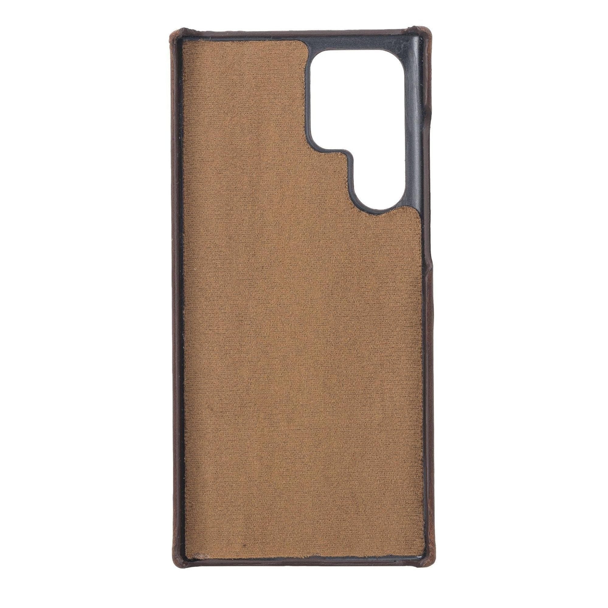 Pine Snap-on Leather Case for Samsung Galaxy S22 Series - Galaxy S22 Ultra - Dark Brown - TORONATA