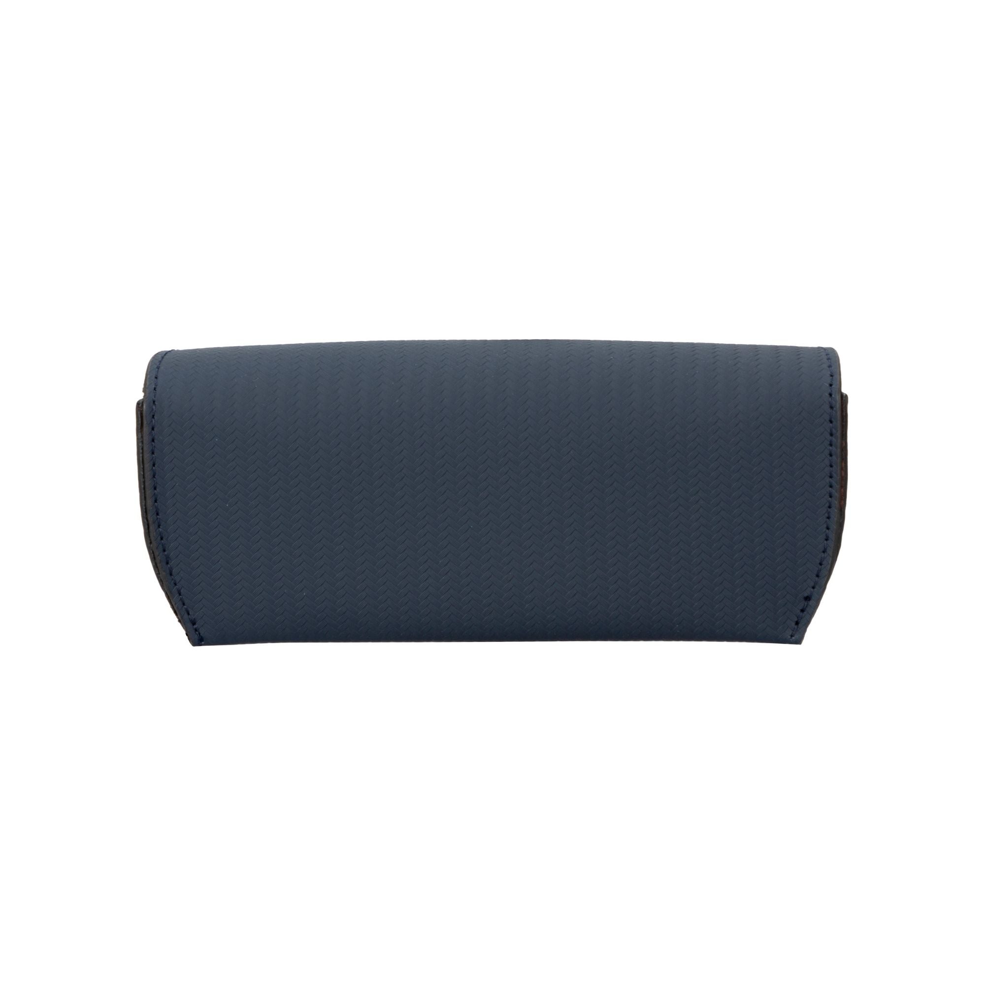 Rochester Full-Grain Leather Eyeglass Case - Dark Blue - TORONATA