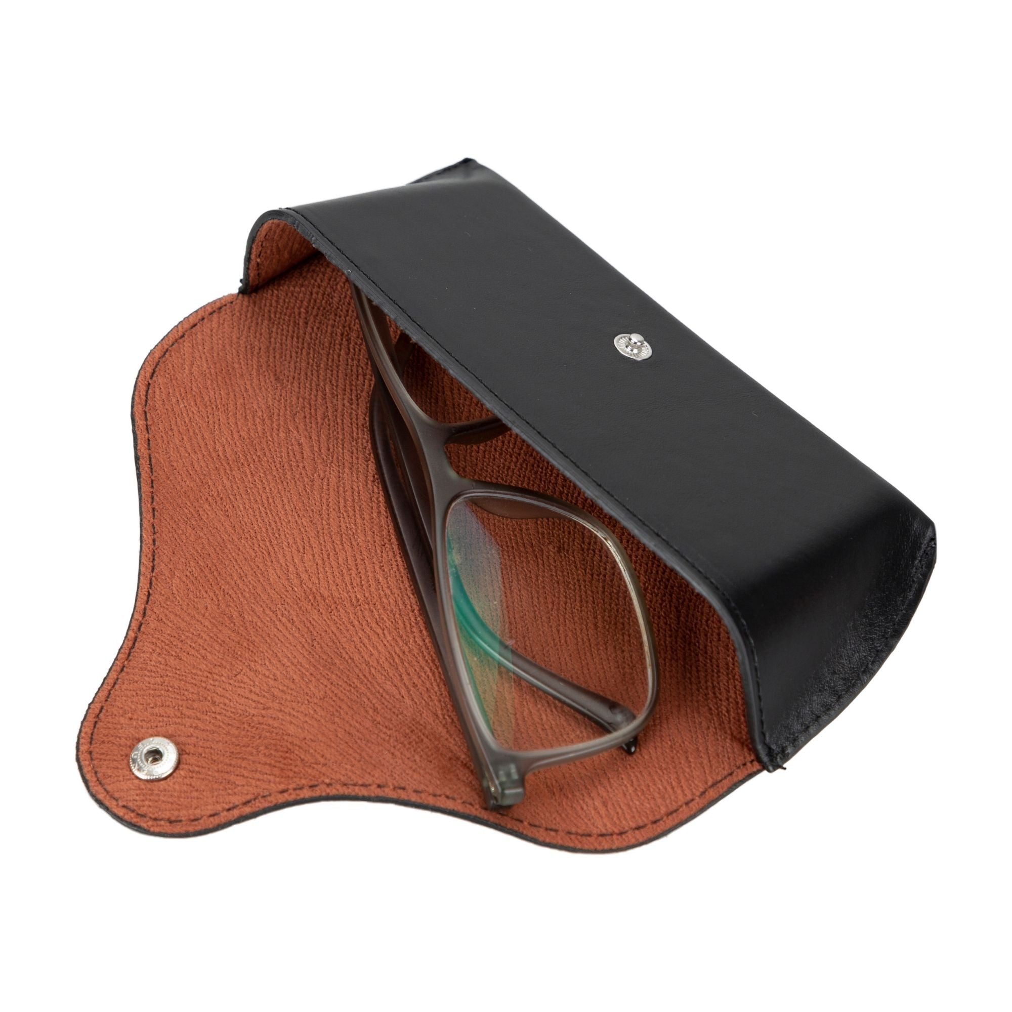 Snap Leather Eyeglass Case