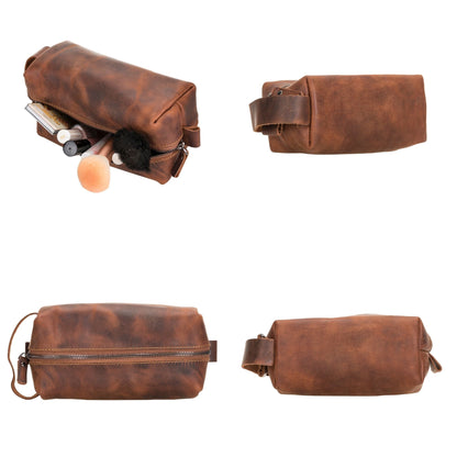 thayne cow leather makeup bag for women - toronata - 