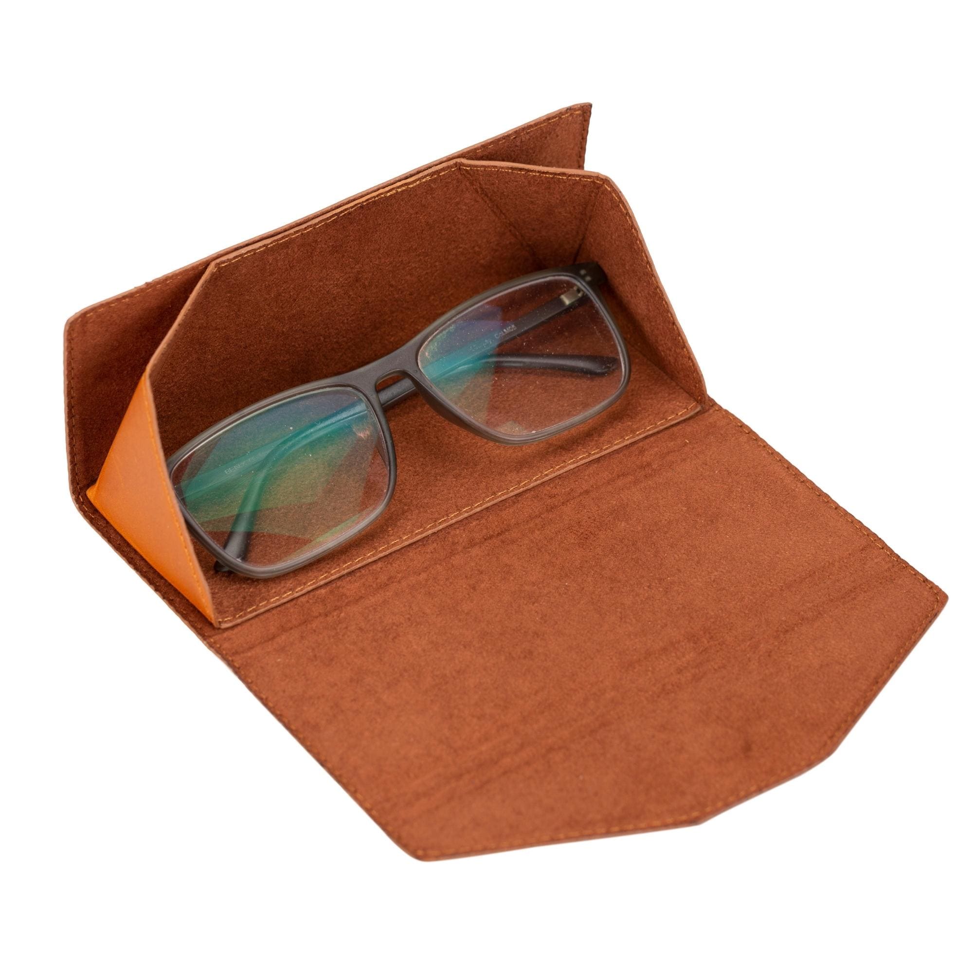 Snap Leather Eyeglass Case