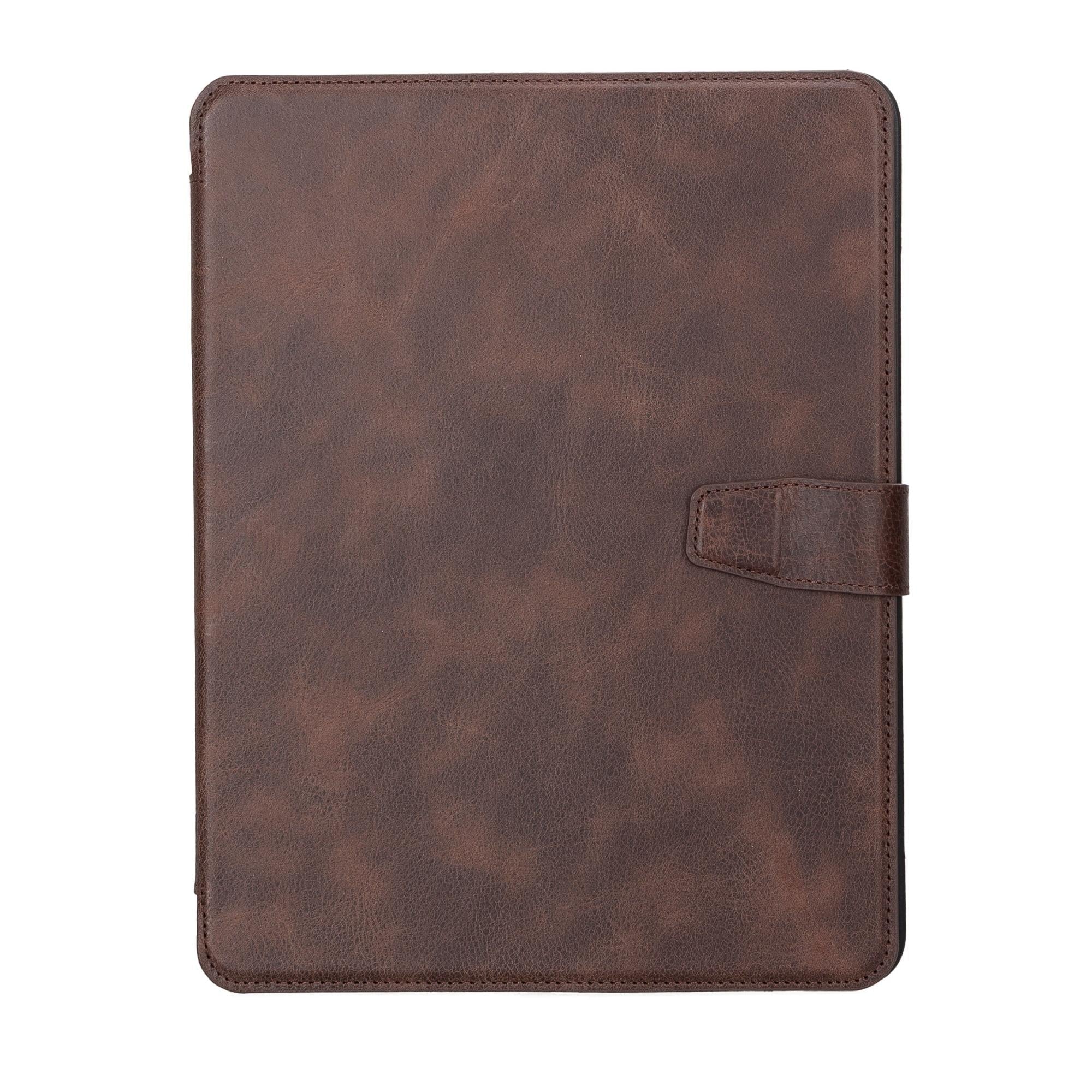 Utica Leather Wallet Case for iPad Pro 12.9-inch - Dark Brown - 5th Generation-2021 - TORONATA